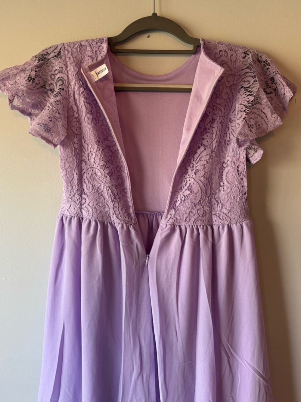Mitilly Girls' Lavender Lace Bodice Dress NWOT 12/13 - Picture 4 of 6